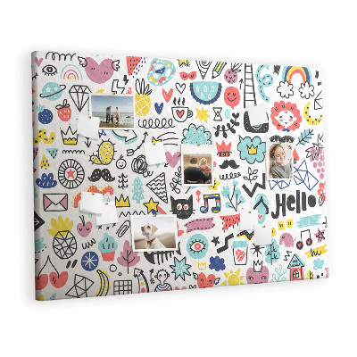 Quadro em cortiça Imagens esboços