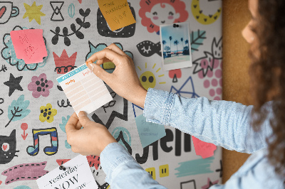 Quadro em cortiça Imagens esboços