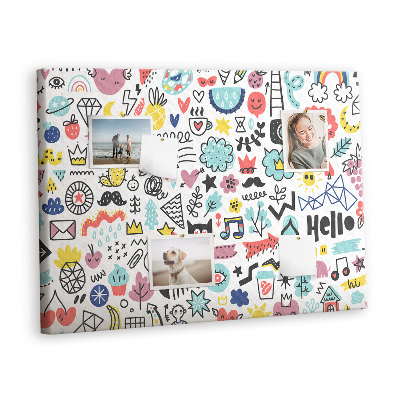 Quadro em cortiça Imagens esboços