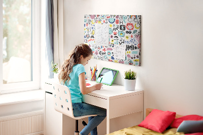 Quadro em cortiça Imagens esboços