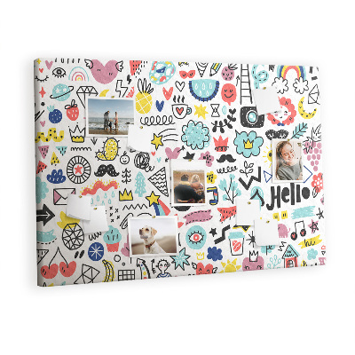 Quadro em cortiça Imagens esboços