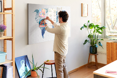 Quadro em cortiça Mapa mundial