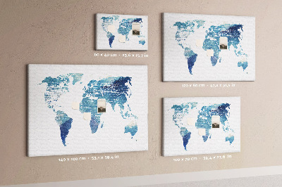 Quadro em cortiça Mapa mundial