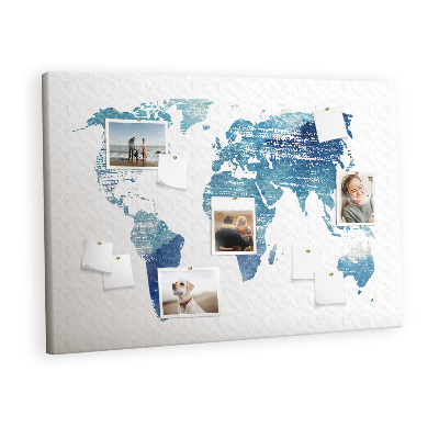 Quadro em cortiça Mapa mundial