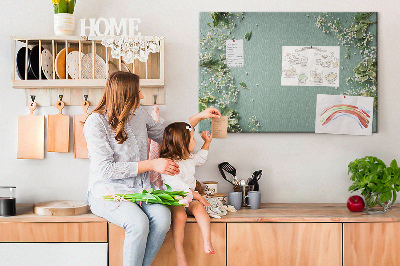 Quadro em cortiça Flores de Gypsophila