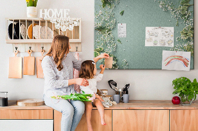 Quadro em cortiça Flores de Gypsophila