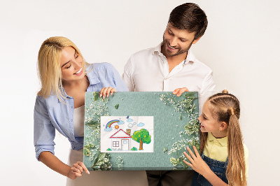 Quadro em cortiça Flores de Gypsophila