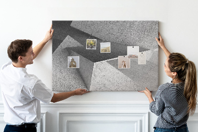 Quadro de aviso de cortiça Triângulos abstratos