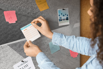 Quadro de aviso de cortiça Triângulos abstratos