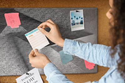 Quadro de aviso de cortiça Triângulos abstratos