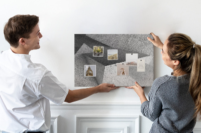 Quadro de aviso de cortiça Triângulos abstratos