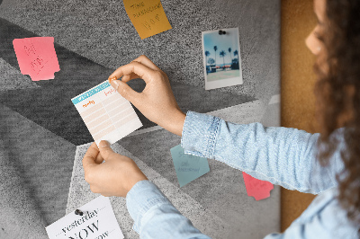 Quadro de aviso de cortiça Triângulos abstratos