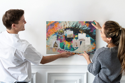 Quadro em cortiça A pupila do olho humano