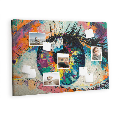 Quadro em cortiça A pupila do olho humano