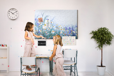 Quadro de aviso de cortiça Borboleta no prado