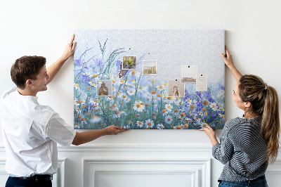 Quadro de aviso de cortiça Borboleta no prado