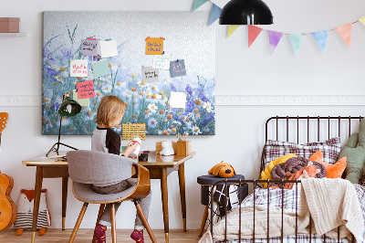 Quadro de aviso de cortiça Borboleta no prado