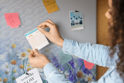 Quadro de aviso de cortiça Borboleta no prado