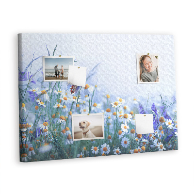 Quadro de aviso de cortiça Borboleta no prado