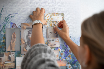 Quadro de aviso de cortiça Borboleta no prado