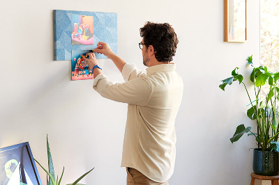 Painel em cortiça Triângulos abstratos