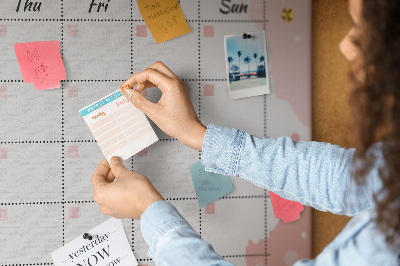 Quadro de aviso de cortiça Cronograma Mensal