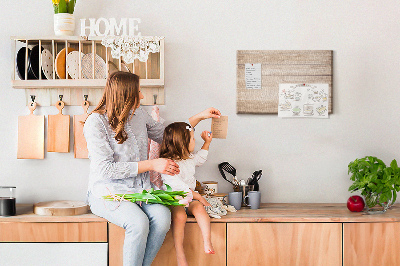 Quadro de aviso de cortiça Textura de madeira