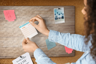 Quadro de aviso de cortiça Textura de madeira