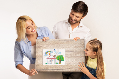 Quadro de aviso de cortiça Textura de madeira