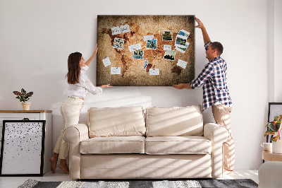 Quadro em cortiça Mapa do mundo antigo