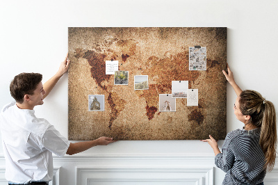 Quadro em cortiça Mapa do mundo antigo