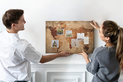 Quadro em cortiça Mapa do mundo antigo