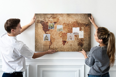 Quadro em cortiça Mapa do mundo antigo