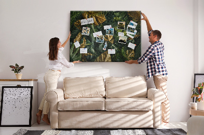 Quadro de aviso de cortiça Folhas da selva