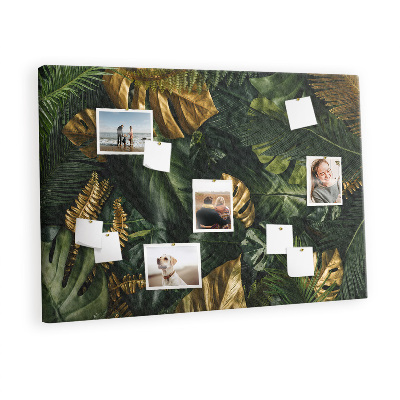 Quadro de aviso de cortiça Folhas da selva