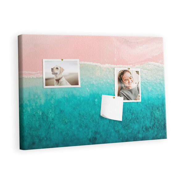 Painel em cortiça areia do mar da praia