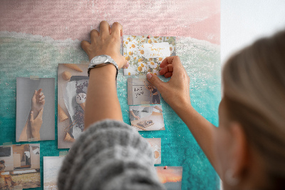 Painel em cortiça areia do mar da praia