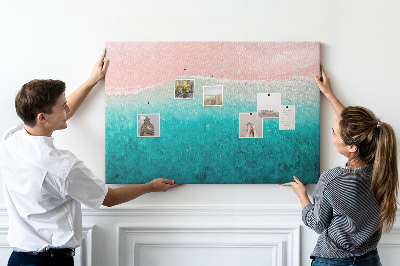 Painel em cortiça areia do mar da praia