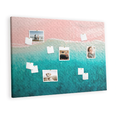 Painel em cortiça areia do mar da praia