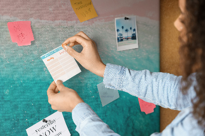 Painel em cortiça areia do mar da praia