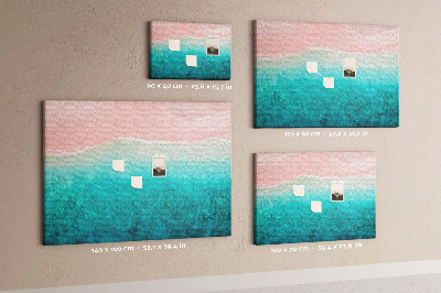 Painel em cortiça areia do mar da praia