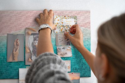 Painel em cortiça areia do mar da praia