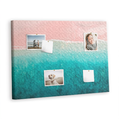 Painel em cortiça areia do mar da praia