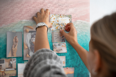 Painel em cortiça areia do mar da praia