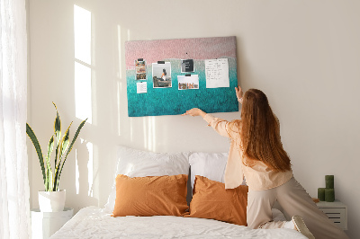 Painel em cortiça areia do mar da praia