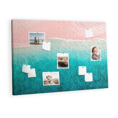 Painel em cortiça areia do mar da praia