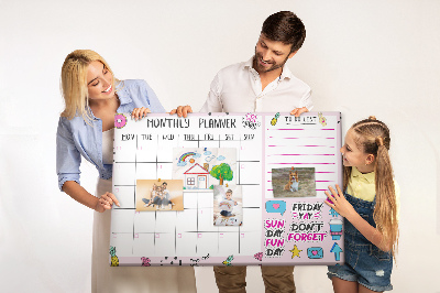 Quadro de aviso de cortiça Planejador feminino