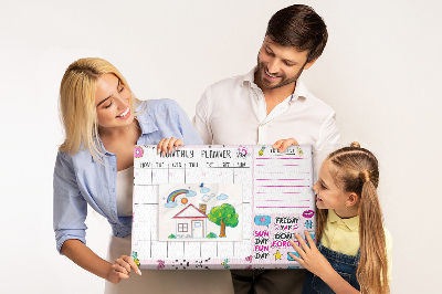 Quadro de aviso de cortiça Planejador feminino