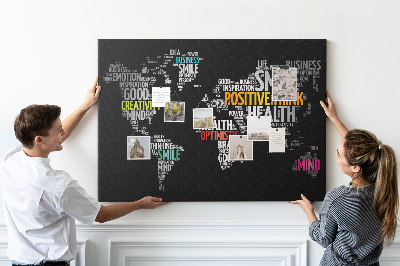 Quadro de aviso de cortiça Mapa positivo