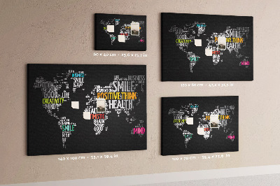 Quadro de aviso de cortiça Mapa positivo